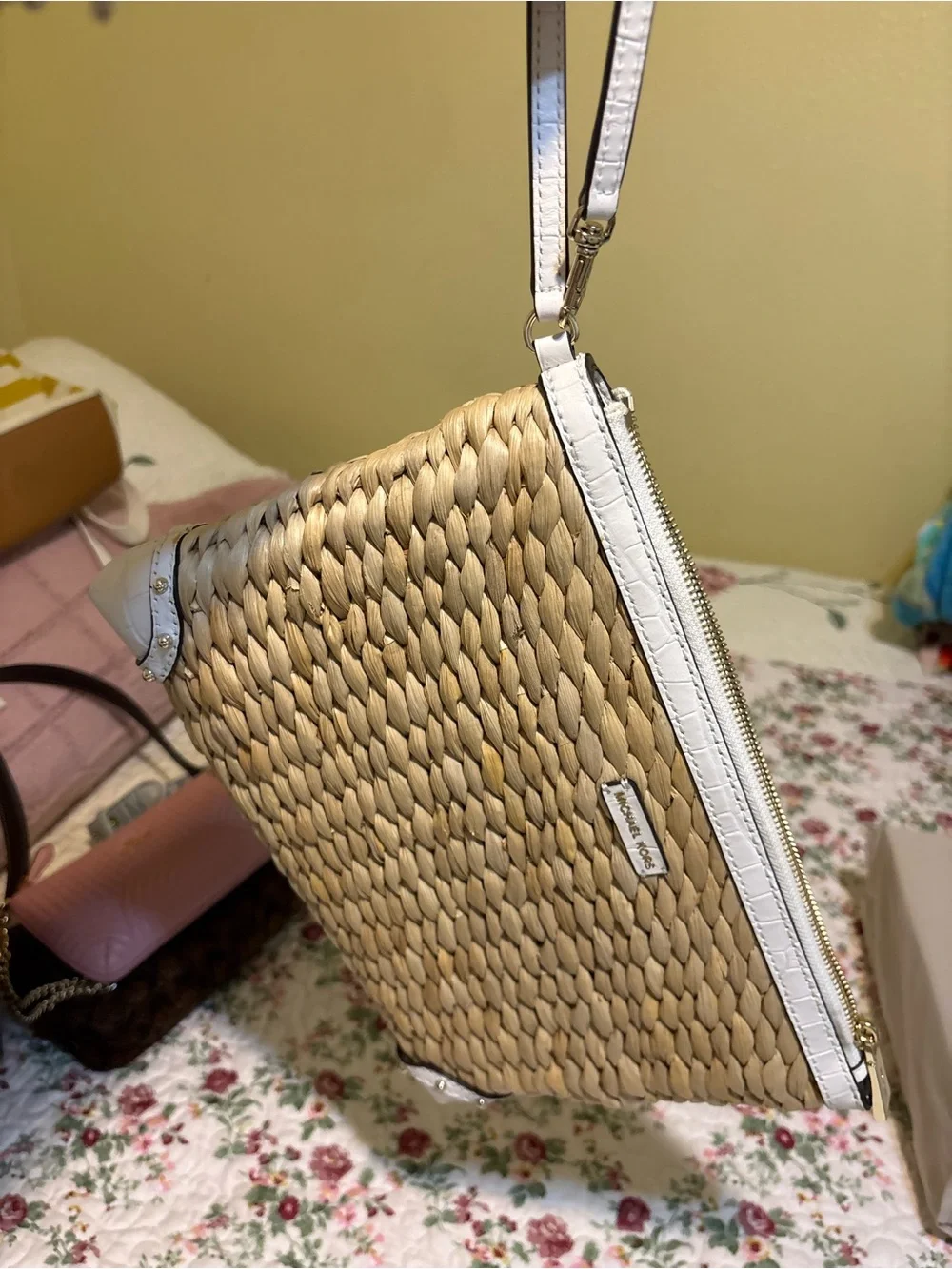 Michael Kors woven weather zip